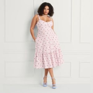 Hill House Solange Dress - Pink Ditsy Cotton